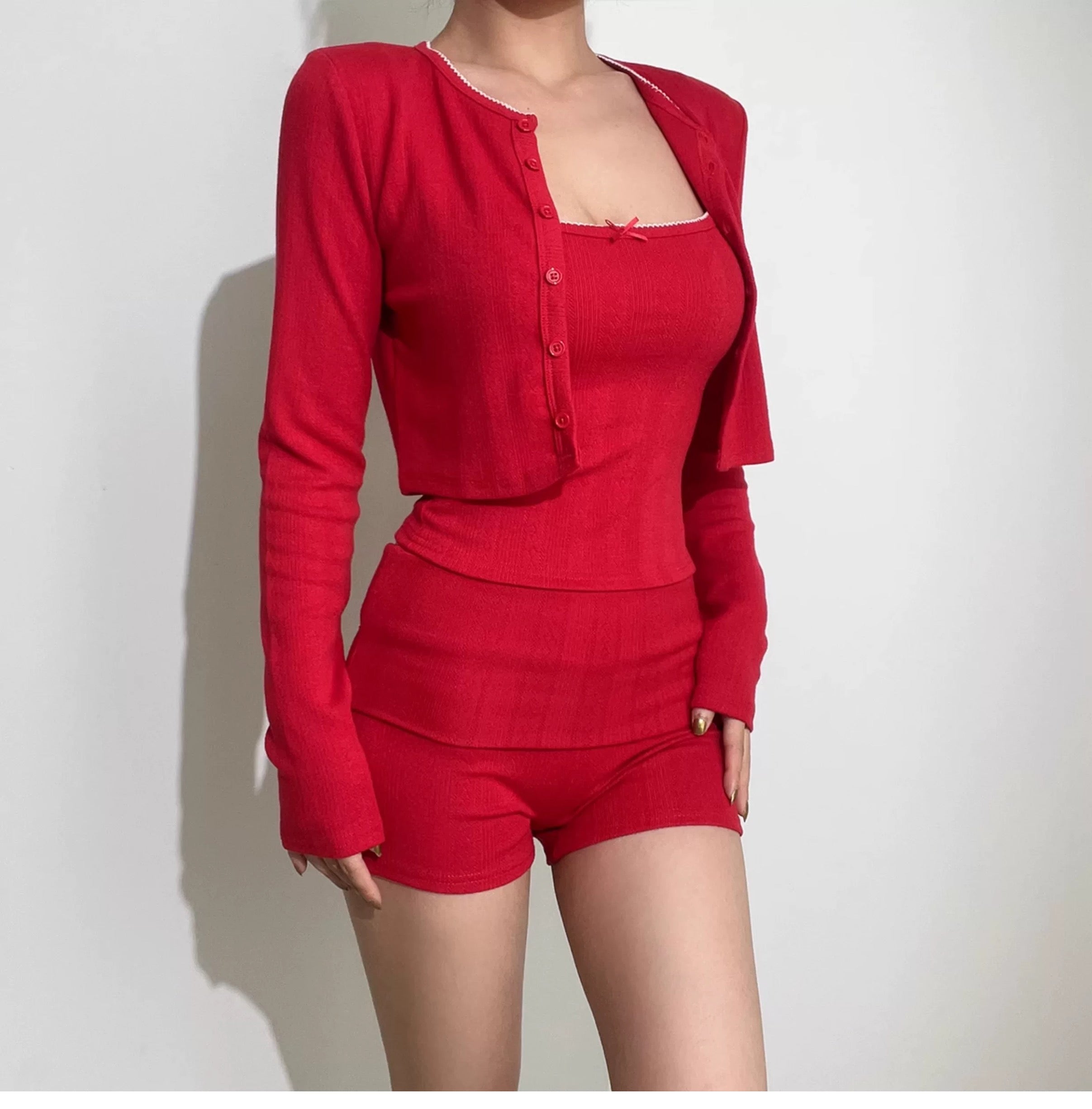 Coquette Rib 3’lü Lounge Set