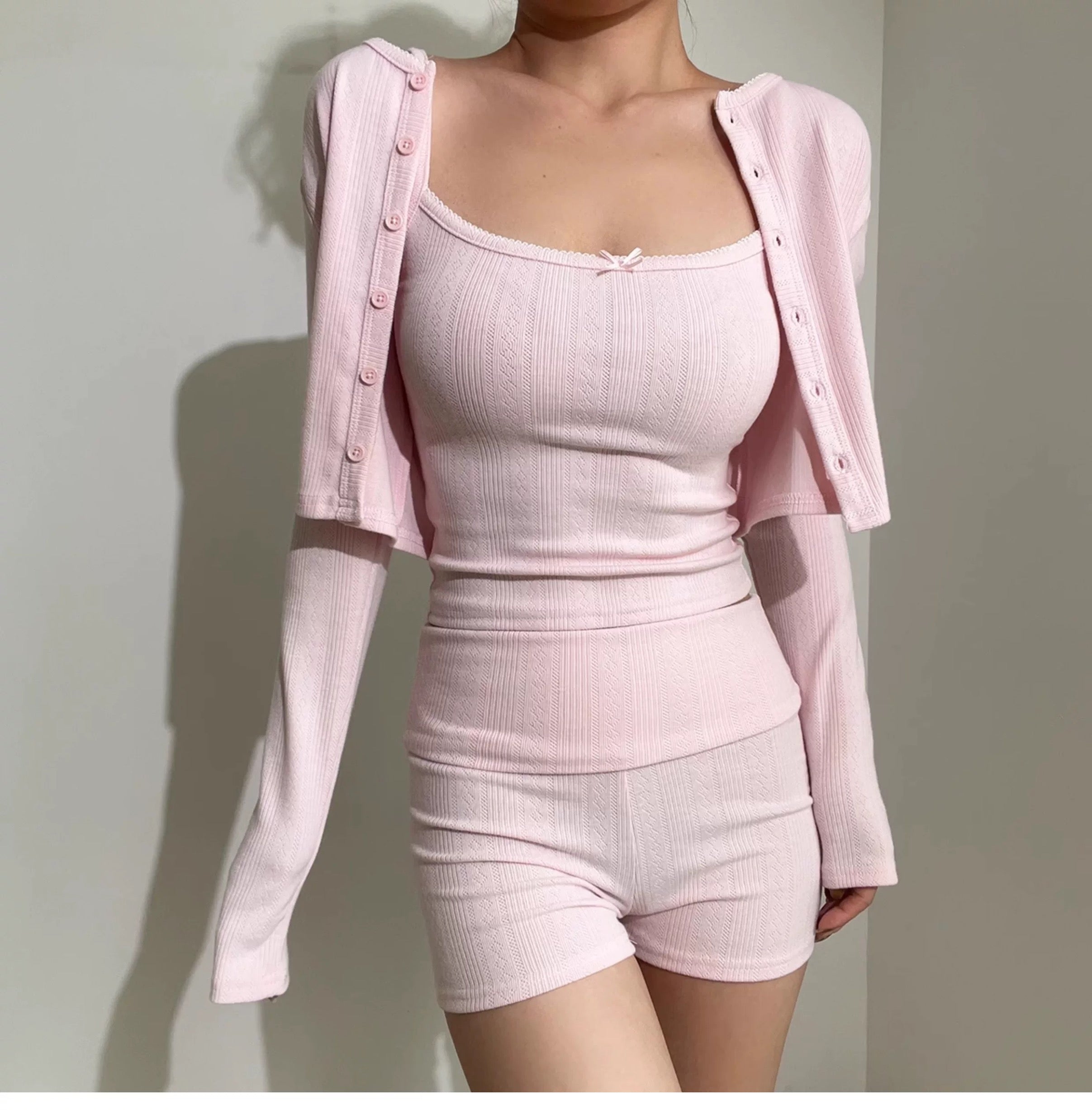 Coquette Rib 3’lü Lounge Set