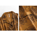 Hardal Antik Desenli Pijama Takımı