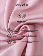 Fransız Stil Dantel Sırt Detaylı Lüks Kadın Gecelik & Sabahlık Set