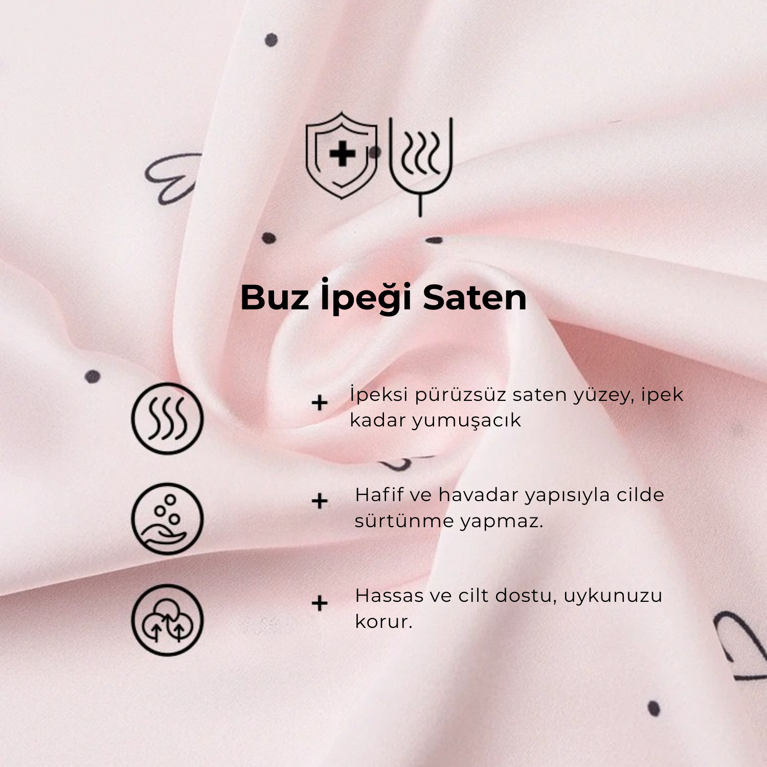 Fransız Yeni Stil Saten Dokulu İnce Model Saf Gecelik/Sabahlık Set