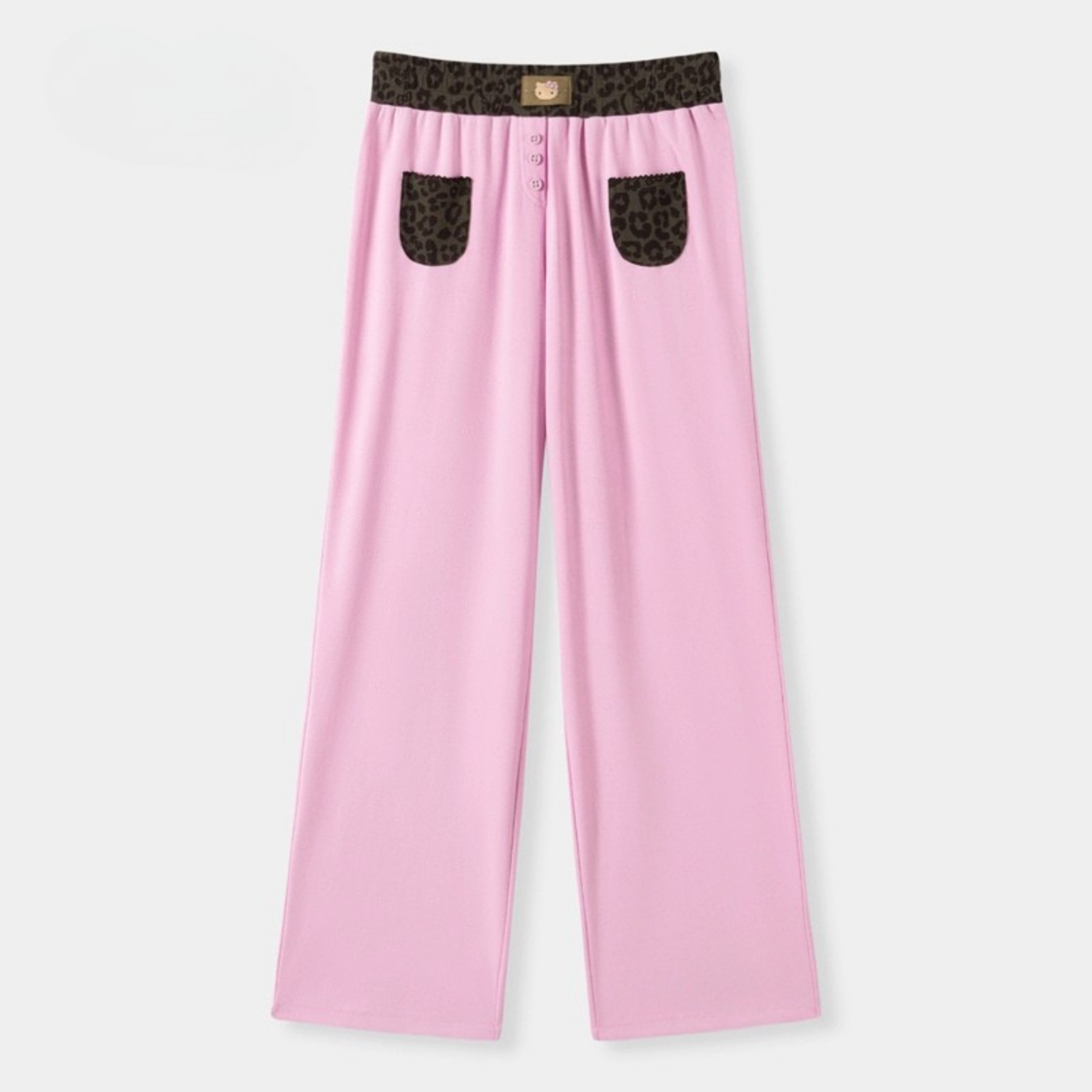 Hello Kitty Leopar Desenli Pamuklu Pantolon