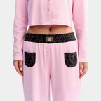 Hello Kitty Leopar Desenli Pamuklu Pantolon