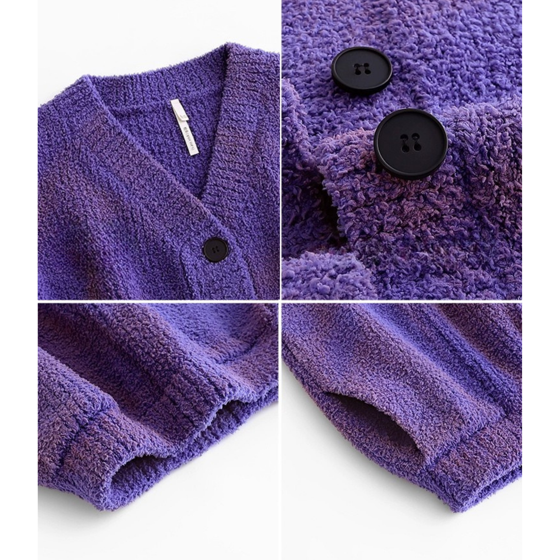 Mor Batik Desenli Yumuşak Polar Pijama Takımı