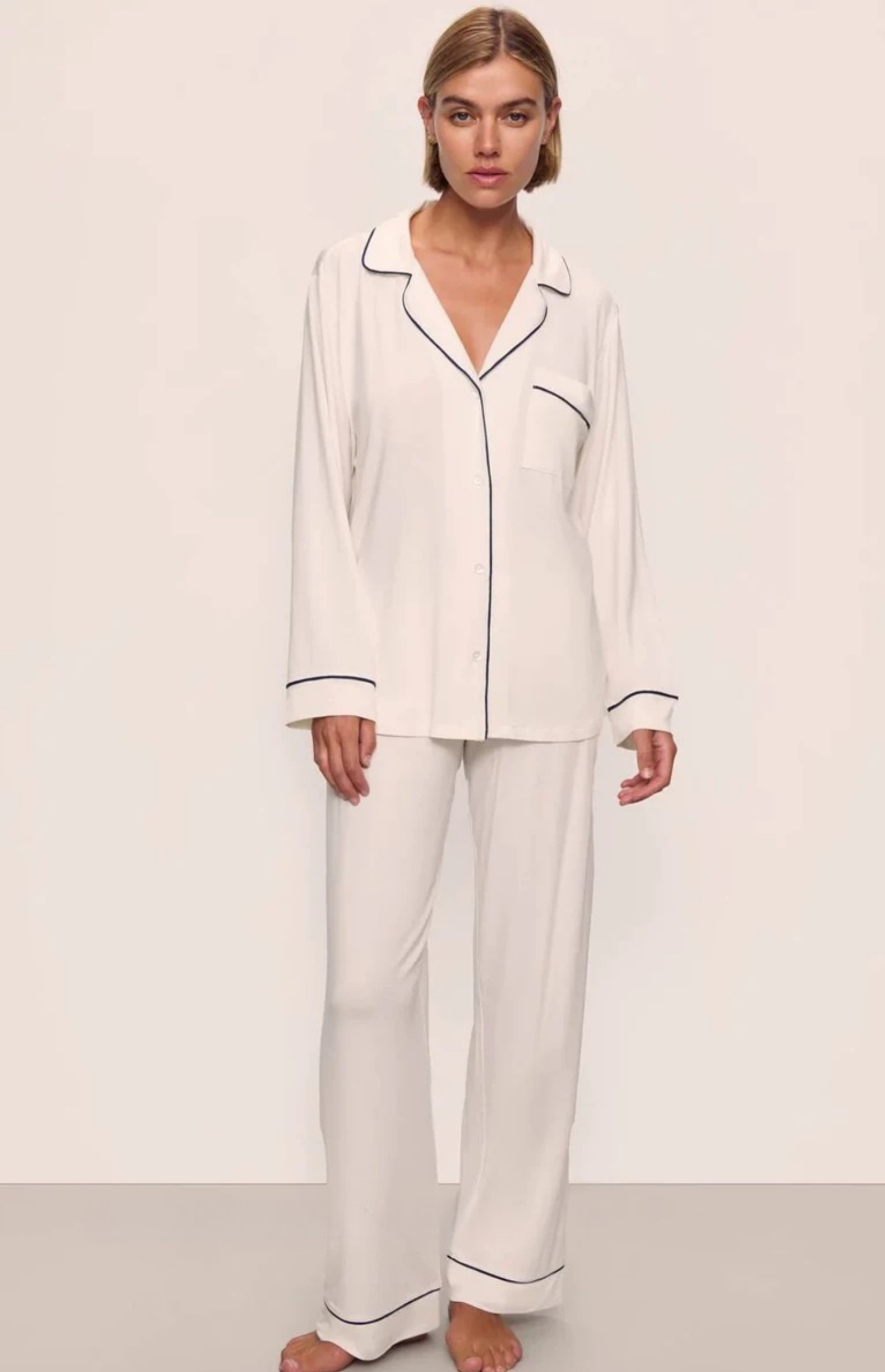 Classic Modal Düğmeli Pijama Takımı