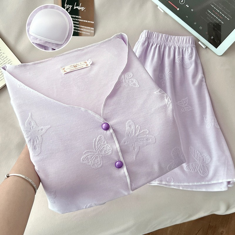 Butterfly Dream – Modal Kadın Pijama Takımı (3 Parça+Göğüs Pedli)