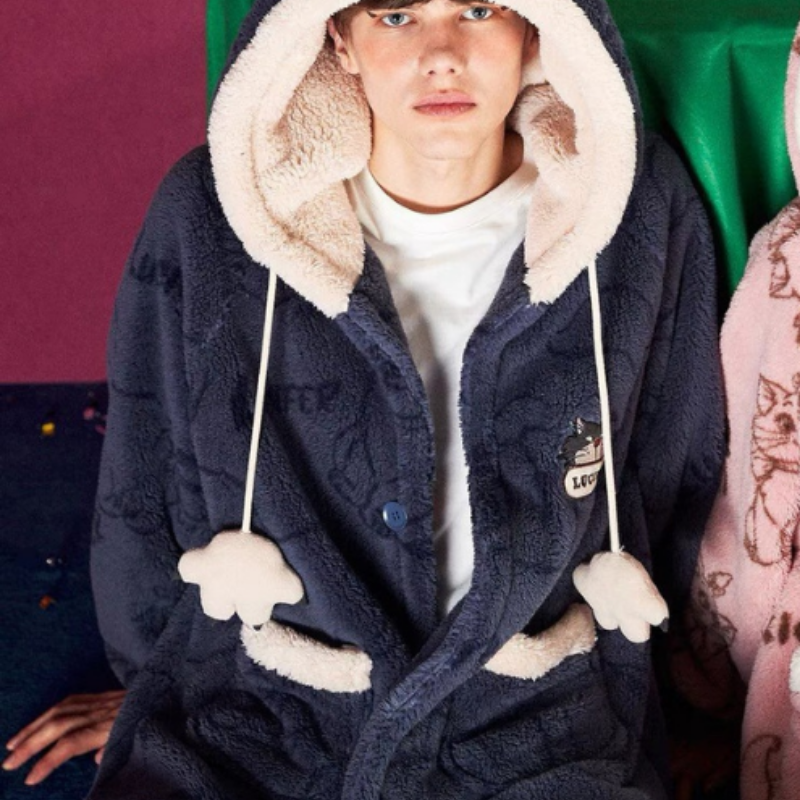 Lovely Duo – Çiftlere Özel Peluş Sabahlık Takımı