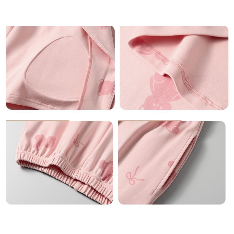 PureEase – Göğüs Pedli Pamuklu Pijama Takımı