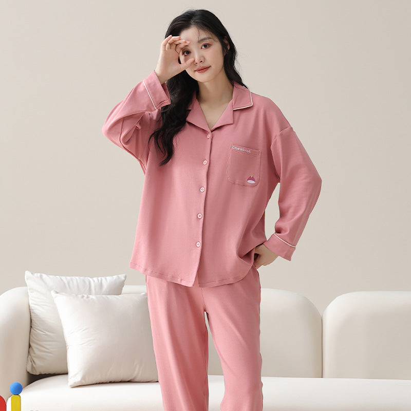 PureEase – Göğüs Pedli Pamuklu Pijama Takımı