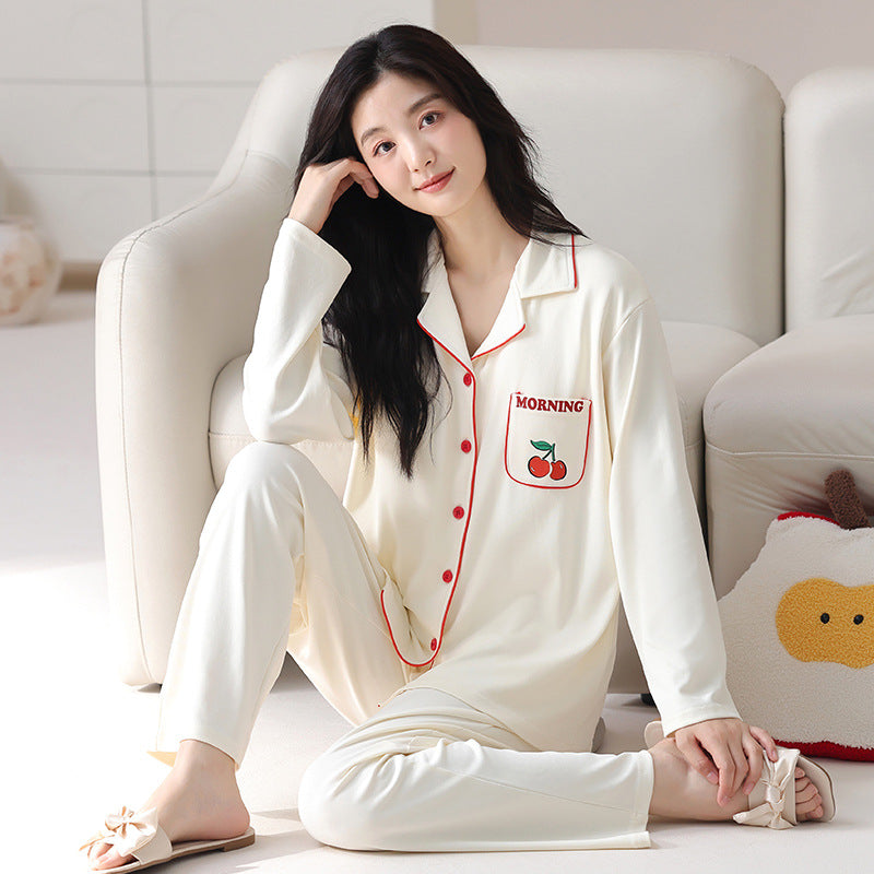 PureEase – Göğüs Pedli Pamuklu Pijama Takımı