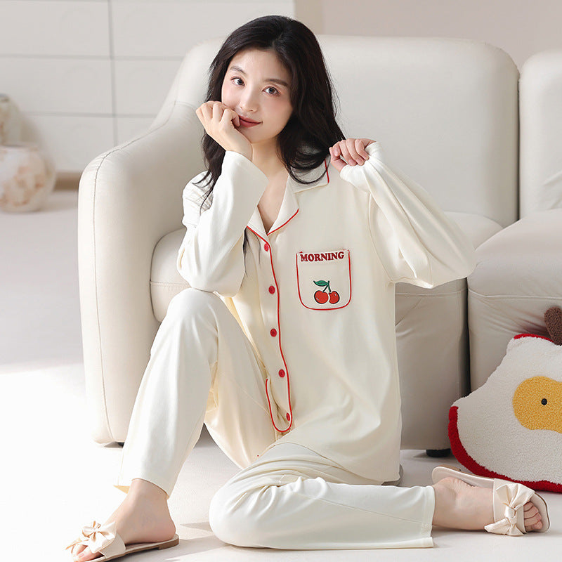 PureEase – Göğüs Pedli Pamuklu Pijama Takımı