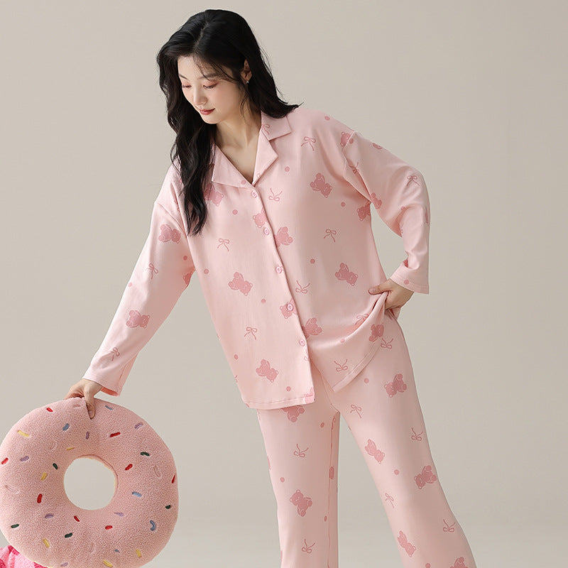 PureEase – Göğüs Pedli Pamuklu Pijama Takımı