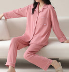 PureEase – Göğüs Pedli Pamuklu Pijama Takımı