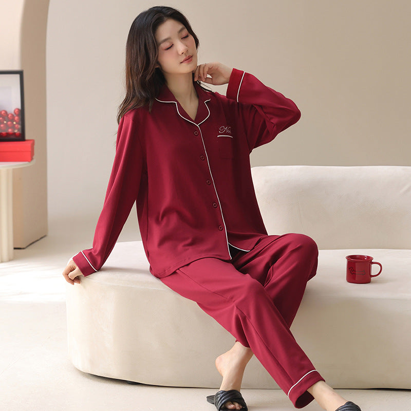 PureEase – Göğüs Pedli Pamuklu Pijama Takımı