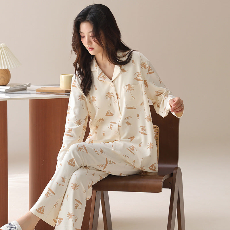 PureEase – Göğüs Pedli Pamuklu Pijama Takımı