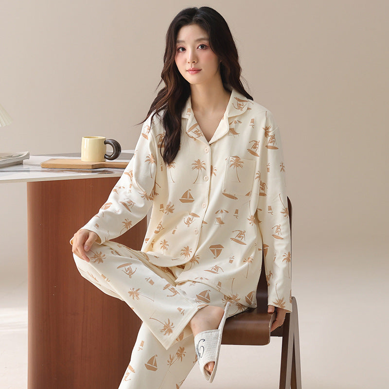 PureEase – Göğüs Pedli Pamuklu Pijama Takımı