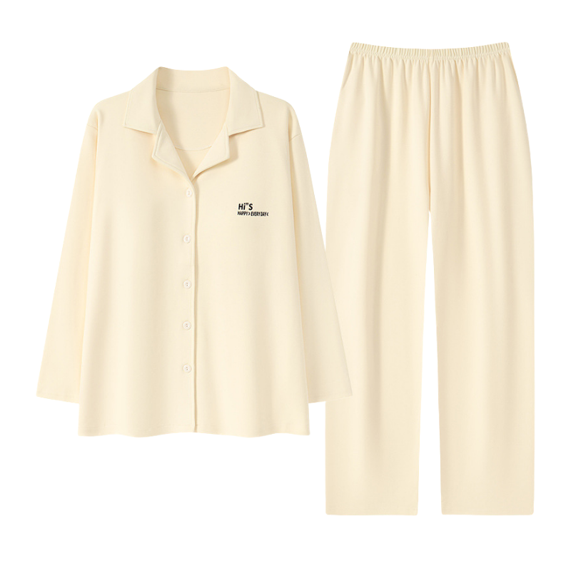 PureEase – Göğüs Pedli Pamuklu Pijama Takımı