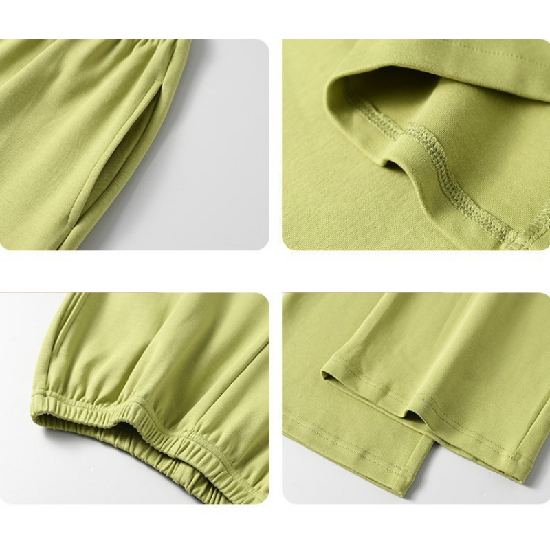 PureEase – Göğüs Pedli Pamuklu Pijama Takımı