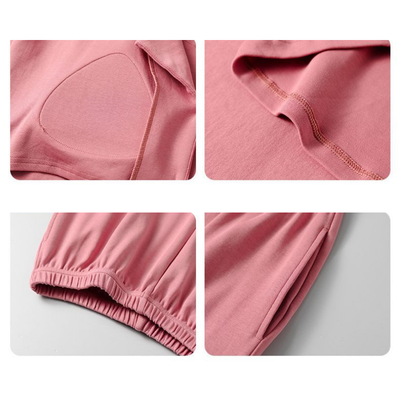 PureEase – Göğüs Pedli Pamuklu Pijama Takımı