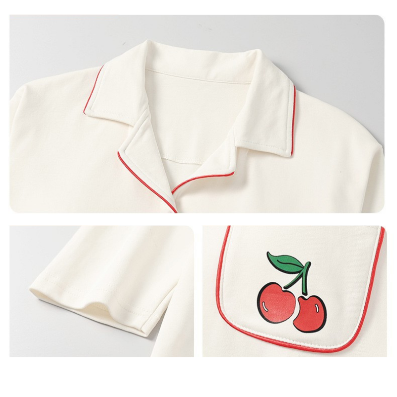 PureEase – Göğüs Pedli Pamuklu Pijama Takımı