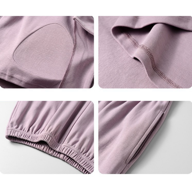 PureEase – Göğüs Pedli Pamuklu Pijama Takımı