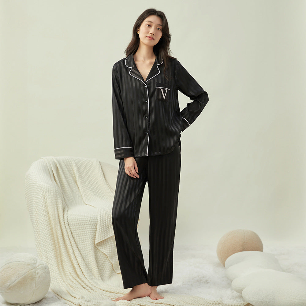 Satin Stripe – Saten Çizgili Kadın Pijama Takımı