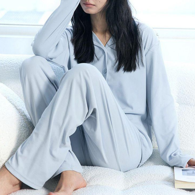 Soft Dream – Ultra Yumuşak Mavi Kadın Pijama Takımı