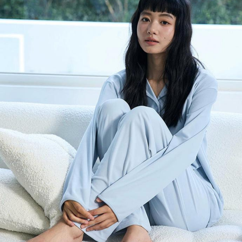 Soft Dream – Ultra Yumuşak Mavi Kadın Pijama Takımı