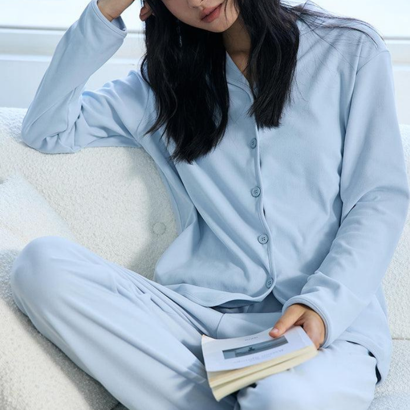 Soft Dream – Ultra Yumuşak Mavi Kadın Pijama Takımı