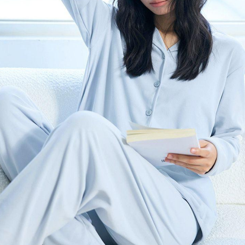 Soft Dream – Ultra Yumuşak Mavi Kadın Pijama Takımı