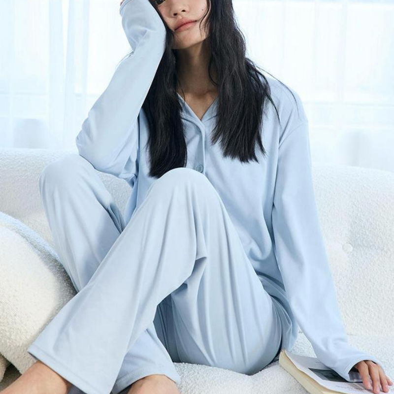 Soft Dream – Ultra Yumuşak Mavi Kadın Pijama Takımı