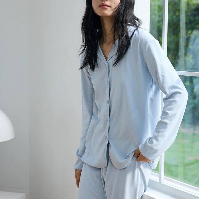 Soft Dream – Ultra Yumuşak Mavi Kadın Pijama Takımı