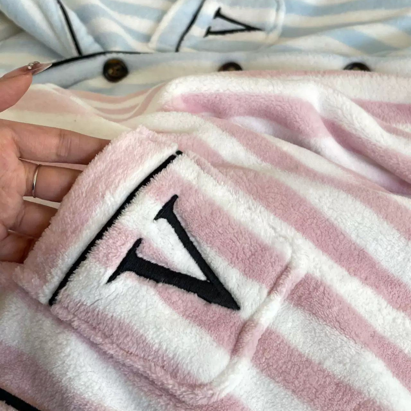 Stripe Flanel – Yumuşak Pamuklu Çizgili Flanel Pijama Seti