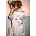 Bonjour Kitty – Uzun Kollu Saten Kadın Pijama Takımı