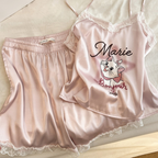 Bonjour Marie – Saten Dantelli Kadın Şortlu Pijama Takımı