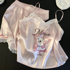 Bonjour Marie – Saten Dantelli Kadın Şortlu Pijama Takımı