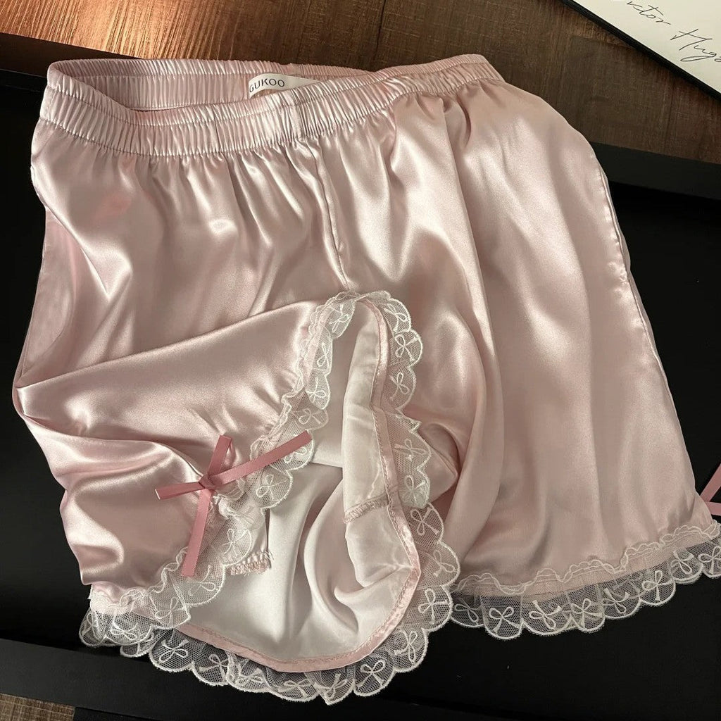 Bonjour Marie – Saten Dantelli Kadın Şortlu Pijama Takımı