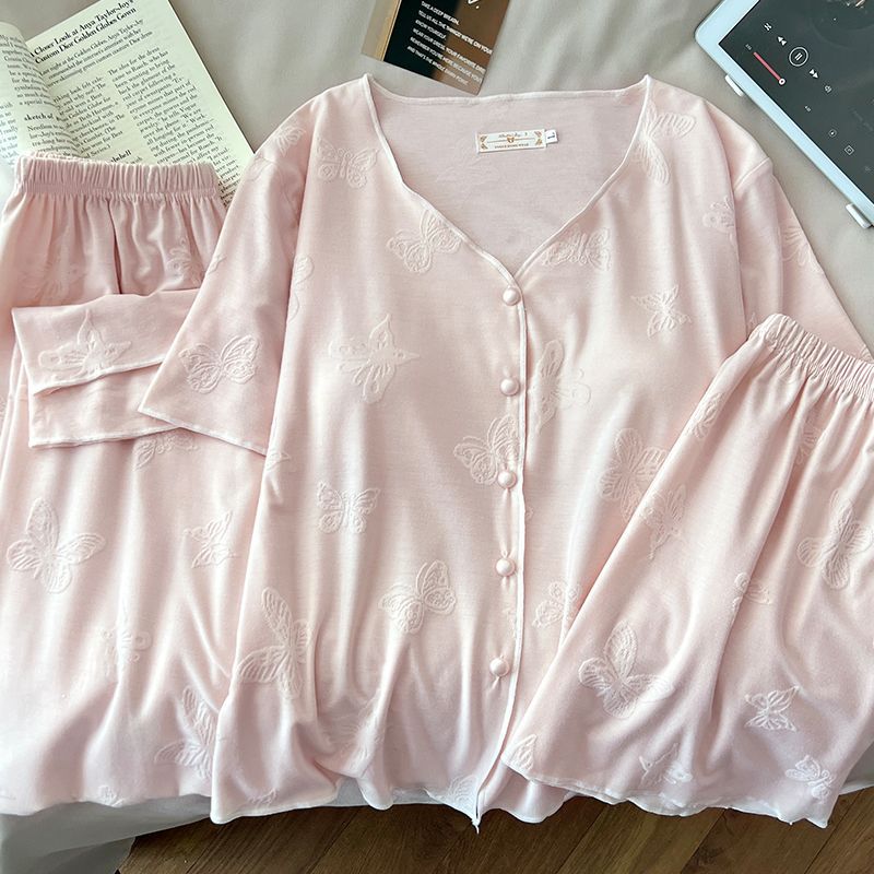 Butterfly Dream – Modal Kadın Pijama Takımı (3 Parça+Göğüs Pedli)