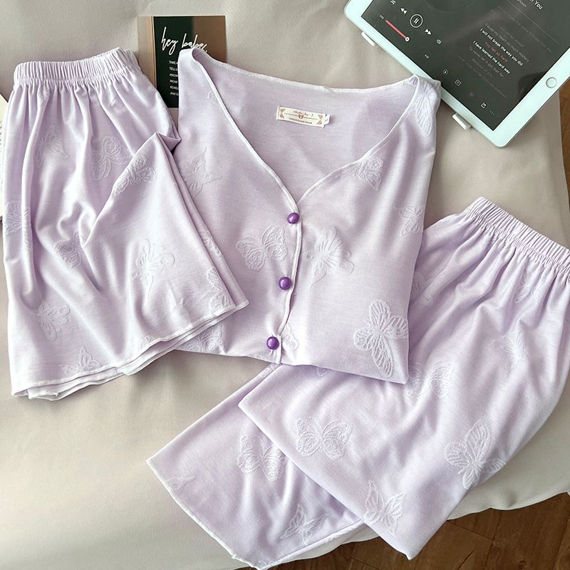 Butterfly Dream – Modal Kadın Pijama Takımı (3 Parça+Göğüs Pedli)