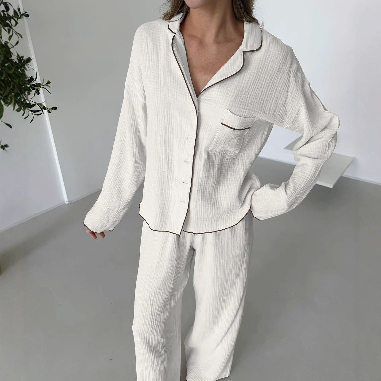 Natural Comfort – Kadın Düğmeli Pijama Takımı