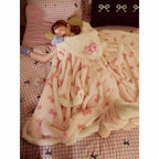 Pink Bow – Hooded Plush Women's Robe