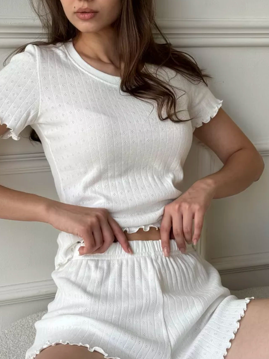 Pure Comfort Set – Pamuklu Şortlu Kadın Pijama Takımı