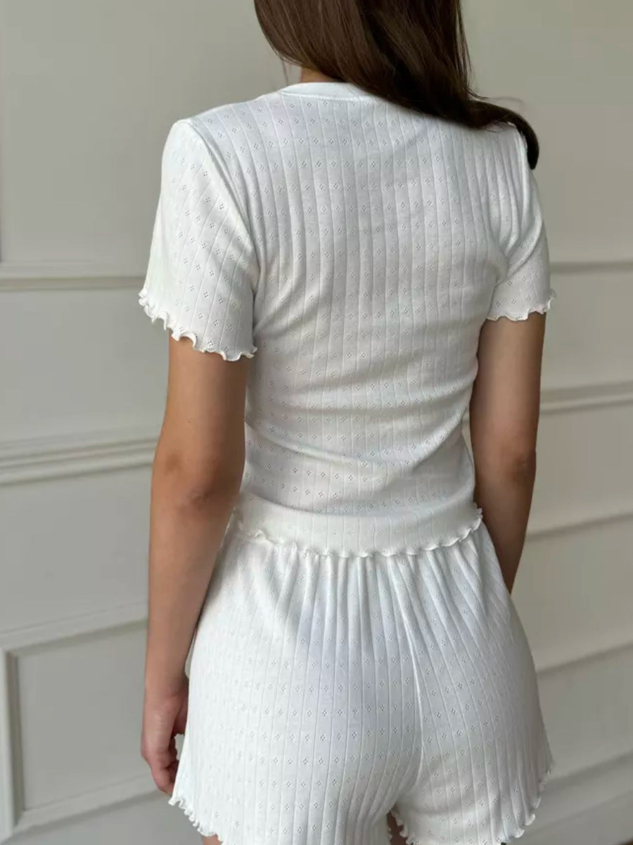 Pure Comfort Set – Pamuklu Şortlu Kadın Pijama Takımı