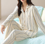 PureEase – Göğüs Pedli Pamuklu Pijama Takımı