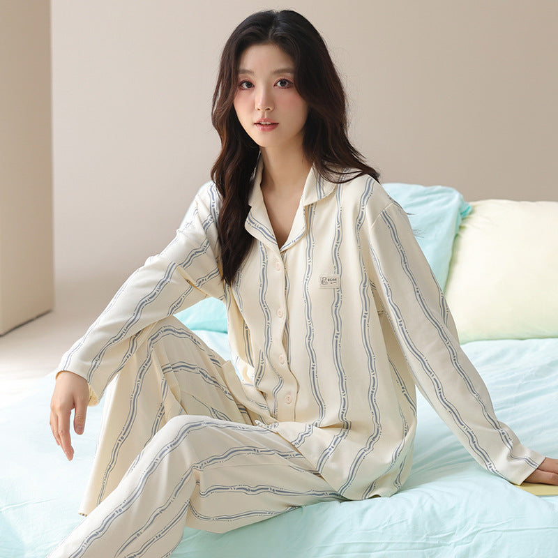 PureEase – Göğüs Pedli Pamuklu Pijama Takımı