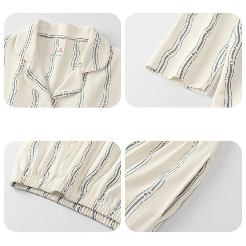 PureEase – Göğüs Pedli Pamuklu Pijama Takımı