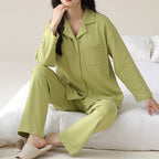 PureEase – Göğüs Pedli Pamuklu Pijama Takımı