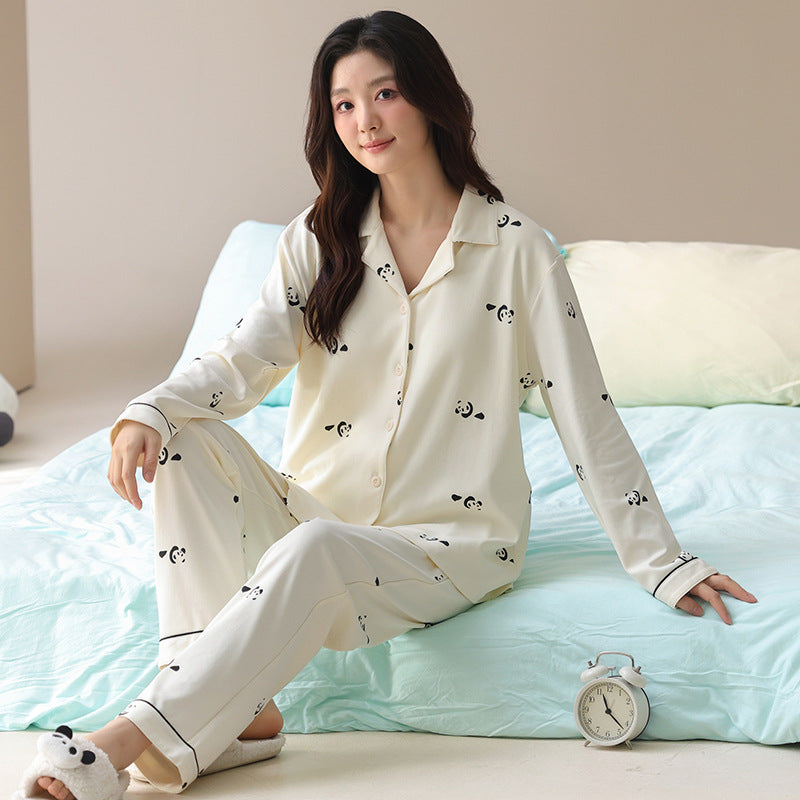 PureEase – Göğüs Pedli Pamuklu Pijama Takımı