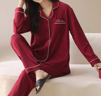 PureEase – Göğüs Pedli Pamuklu Pijama Takımı