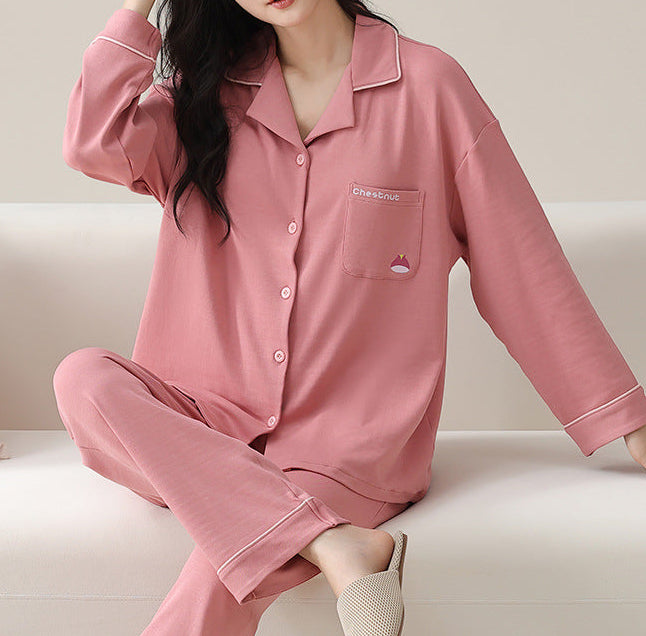 PureEase – Göğüs Pedli Pamuklu Pijama Takımı